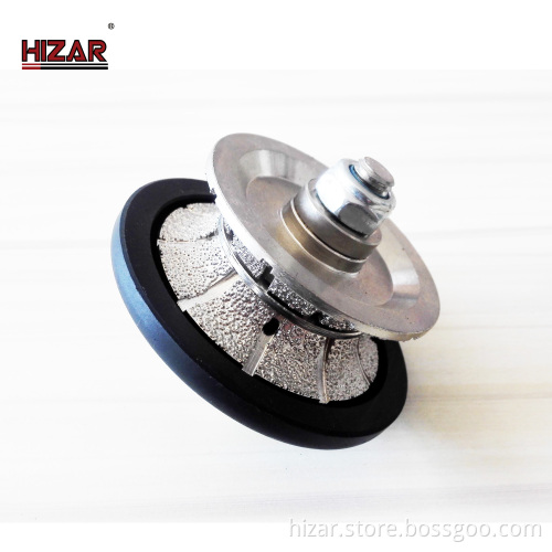 HIZAR Full Bullnose Stone Edge Profile Vacuum Brazed Diamond Hand Profile Wheels for Granite